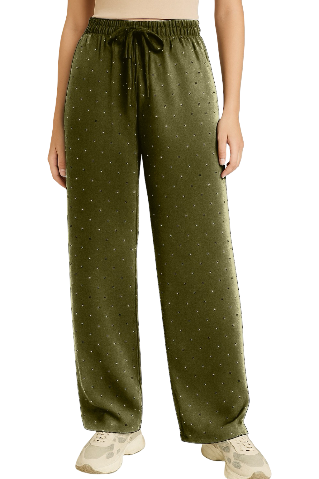 Pantaloni palazzo brillantini