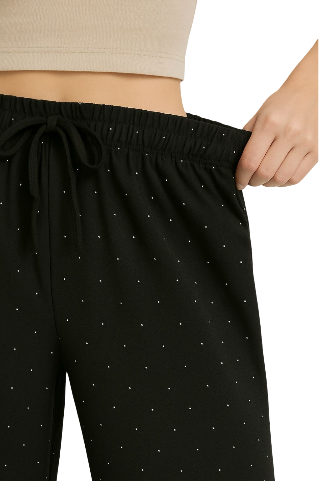 Pantaloni palazzo brillantini