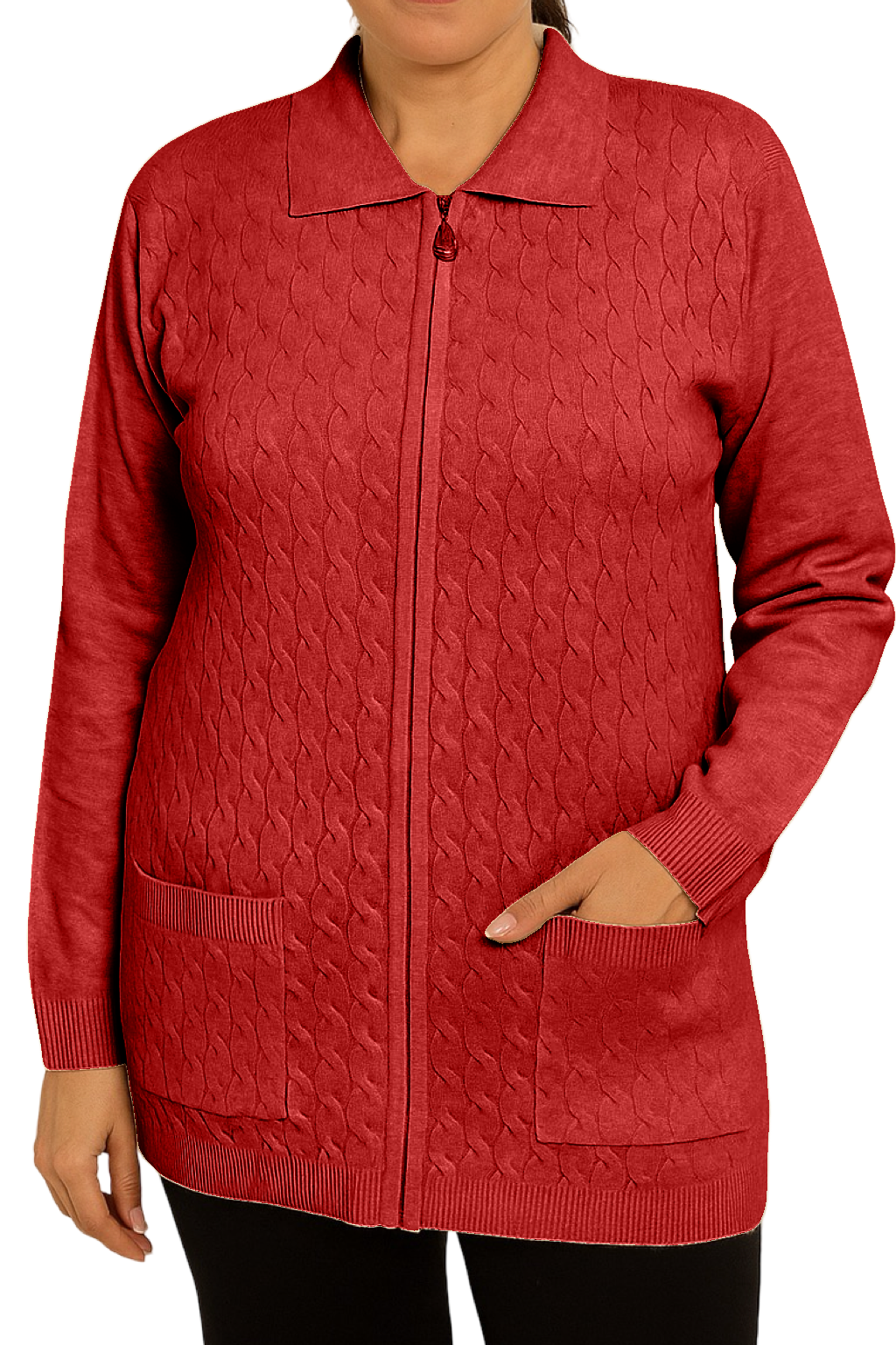 Maglione con Zip e Tasche