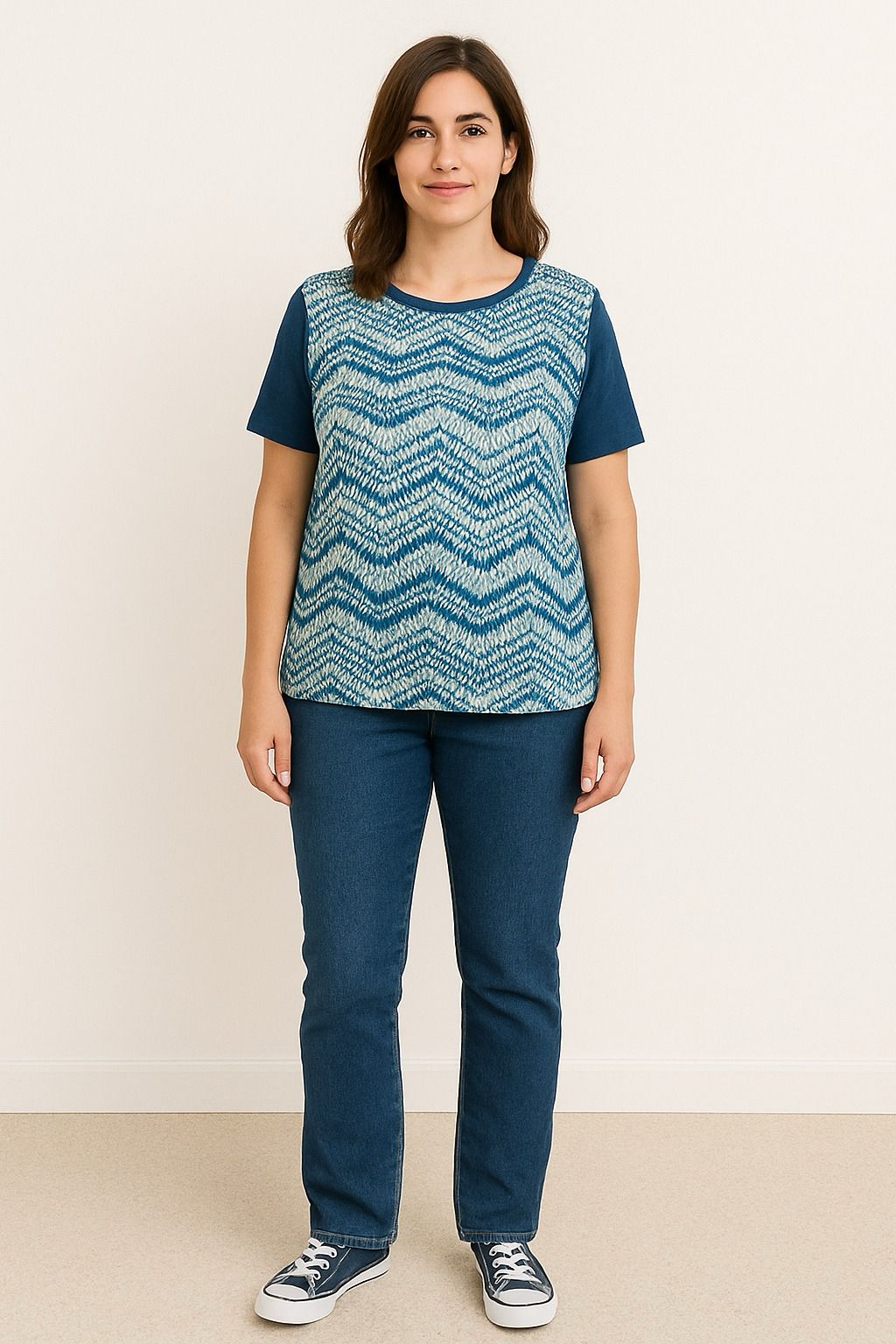 Maglia fantasia signora