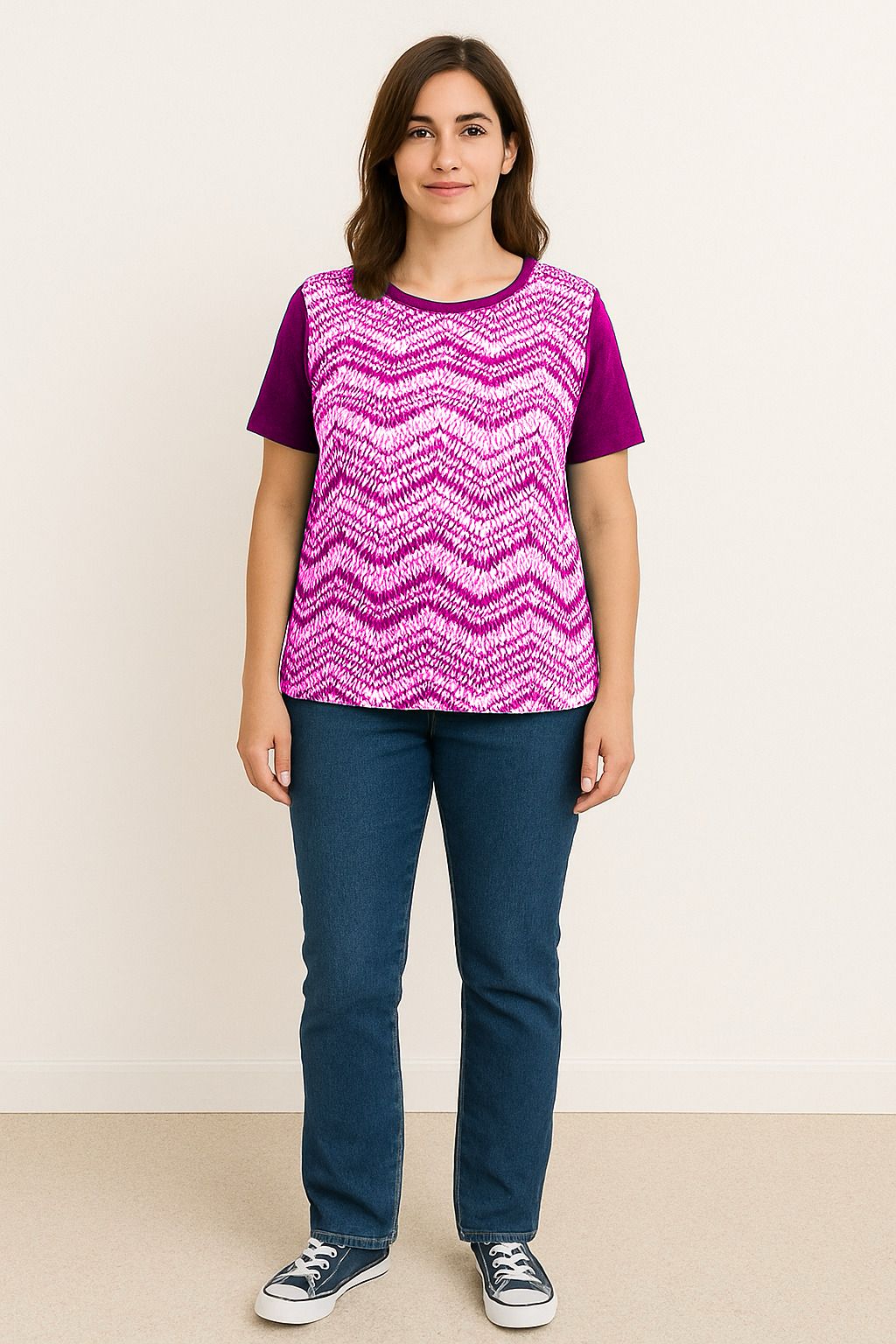 Maglia fantasia signora