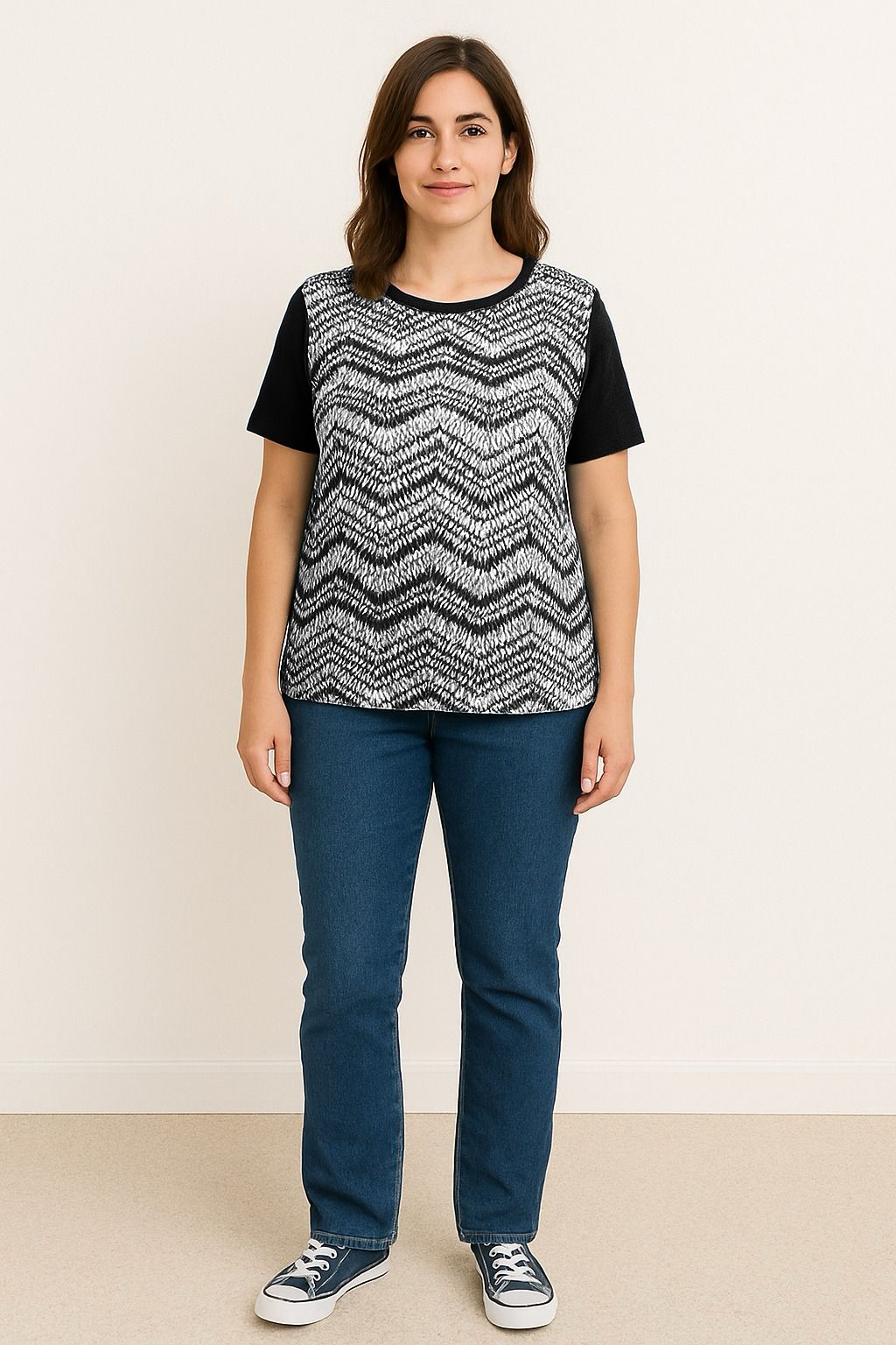 Maglia fantasia signora