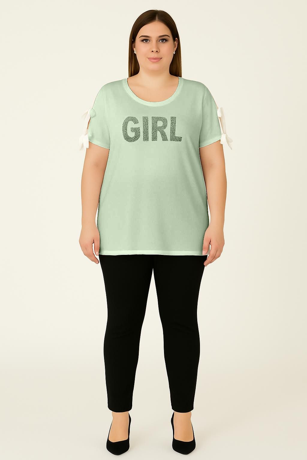 Maglia spalle scoperte con fiocchi
