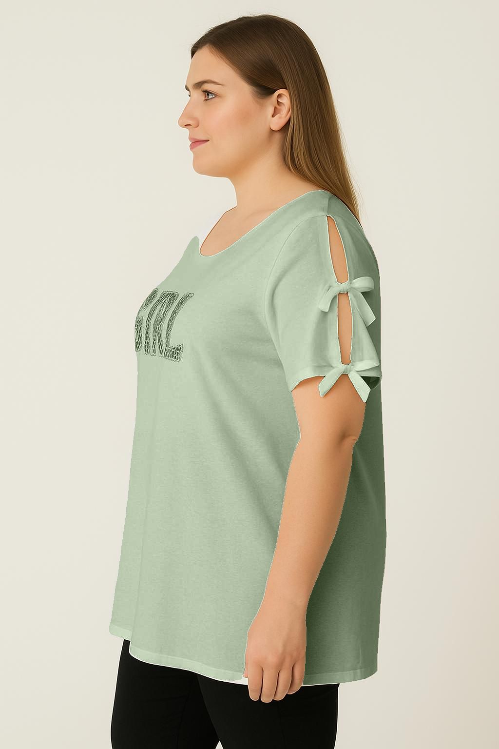 Maglia spalle scoperte con fiocchi