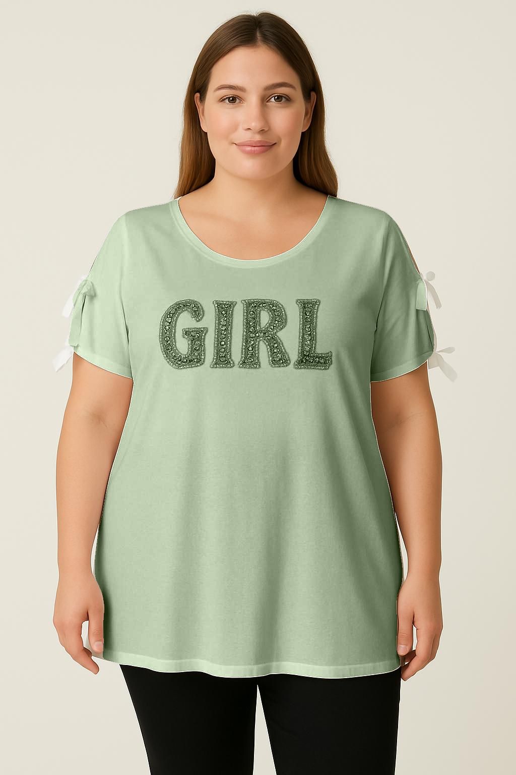Maglia spalle scoperte con fiocchi