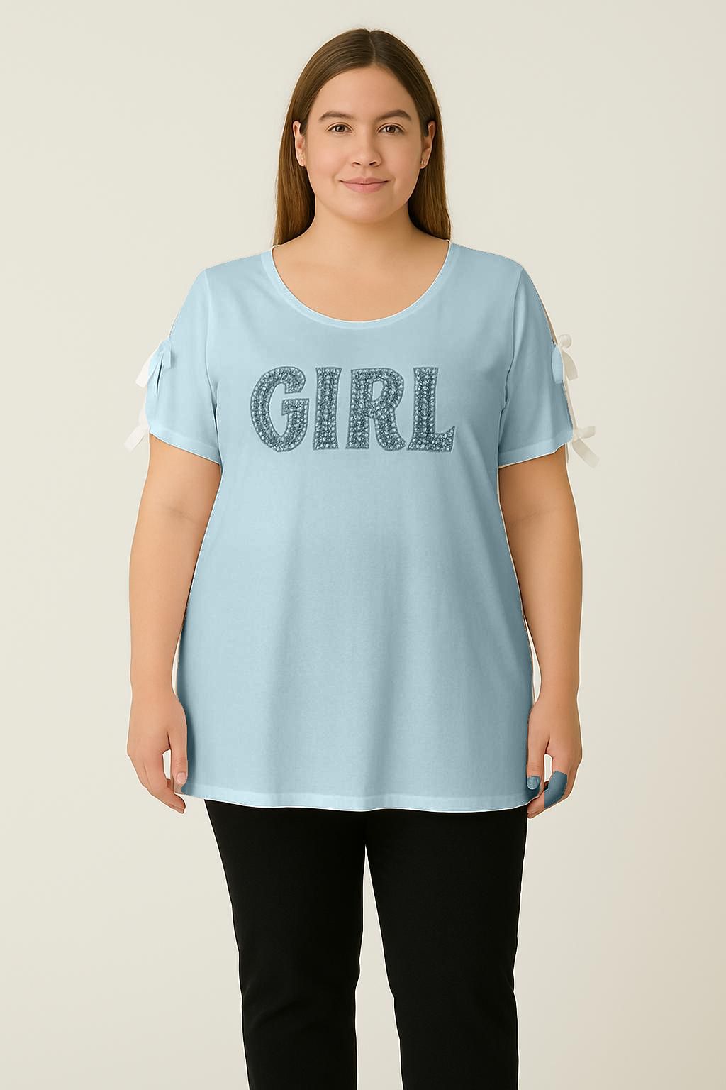 Maglia spalle scoperte con fiocchi