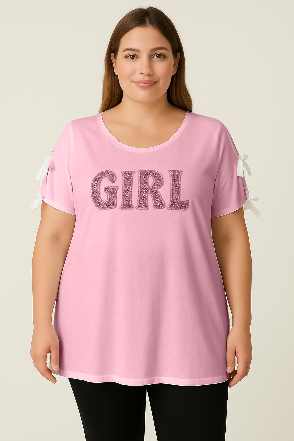 Maglia spalle scoperte con fiocchi