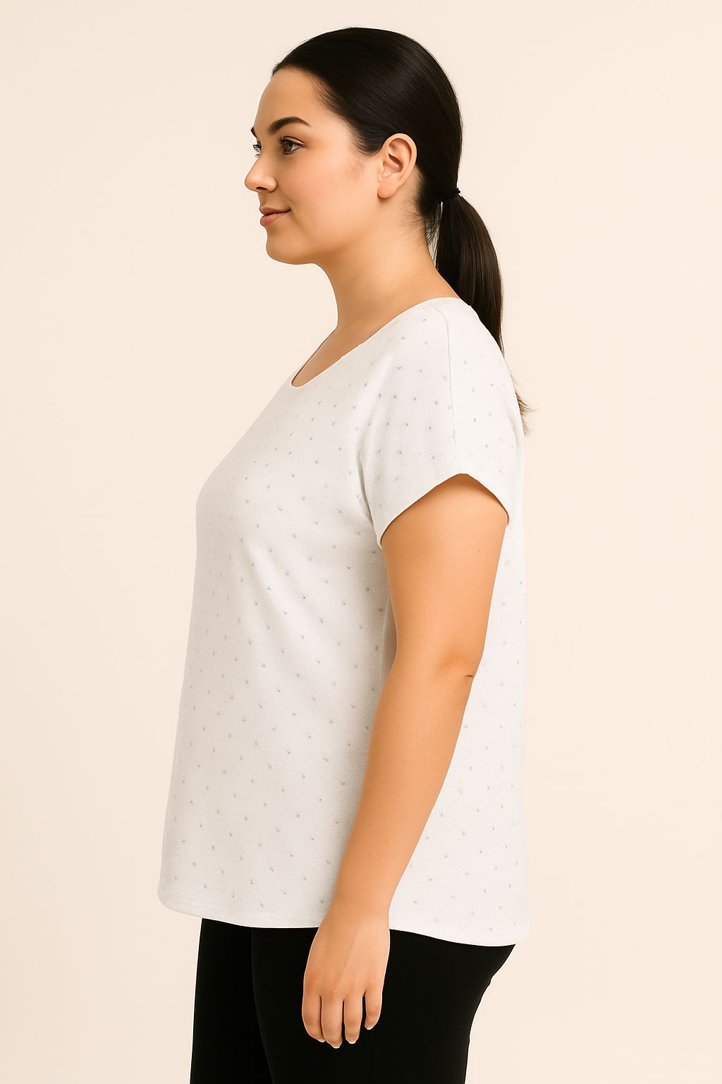 Maglia tinta unita brillantini