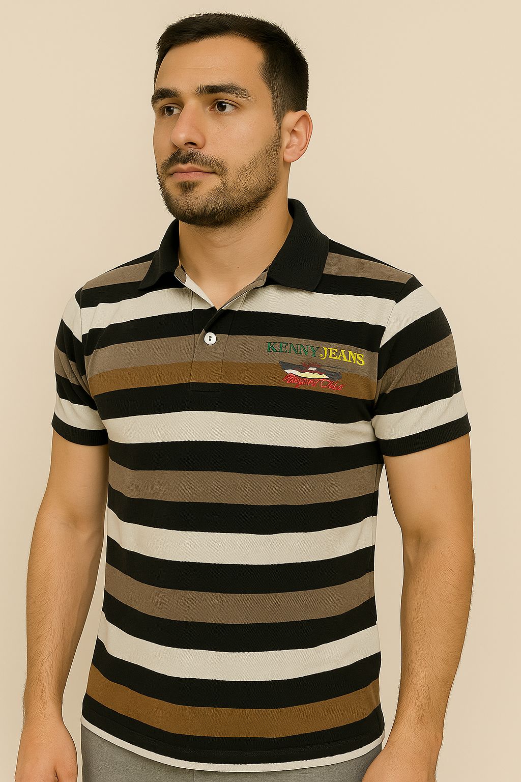 Polo a righe uomo