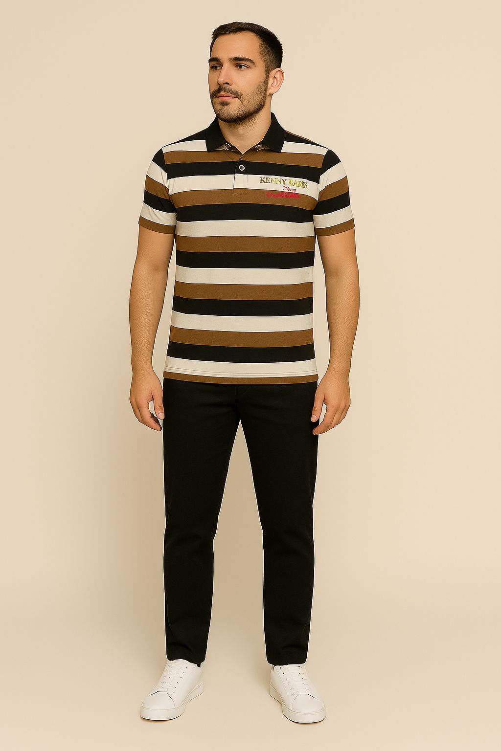 Polo a righe uomo