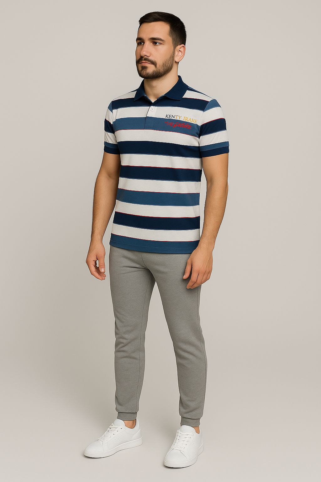 Polo a righe uomo