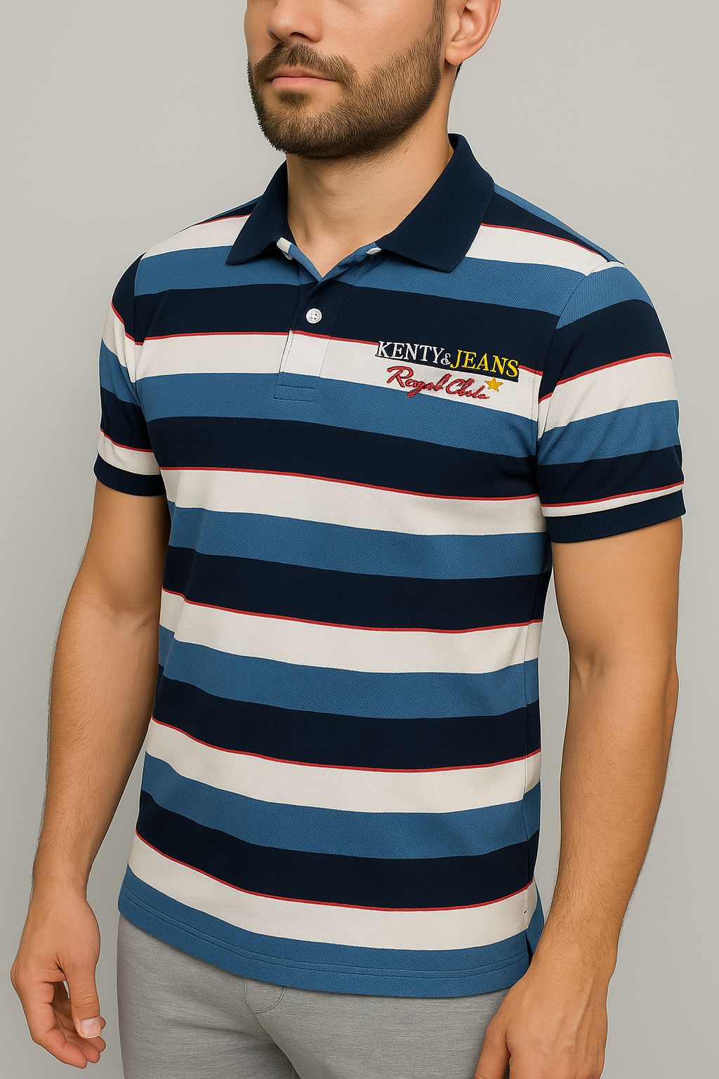 Polo a righe uomo