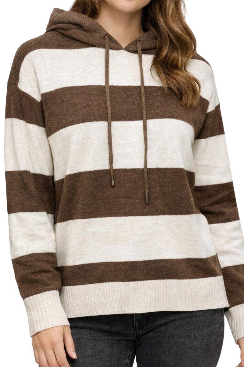 Maglione con Cappuccio a Righe