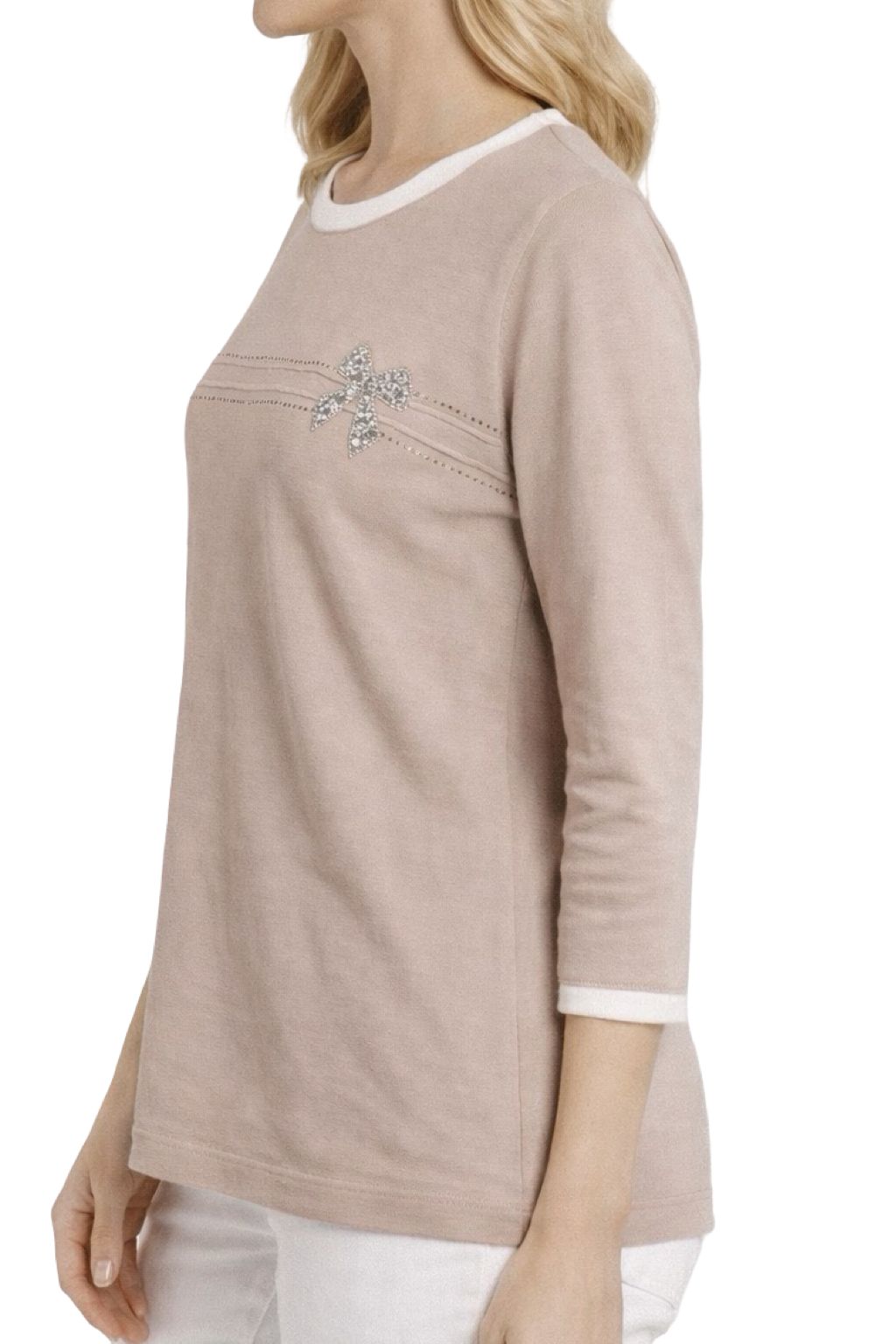 Maglia Rasata in Filo con Fiocco