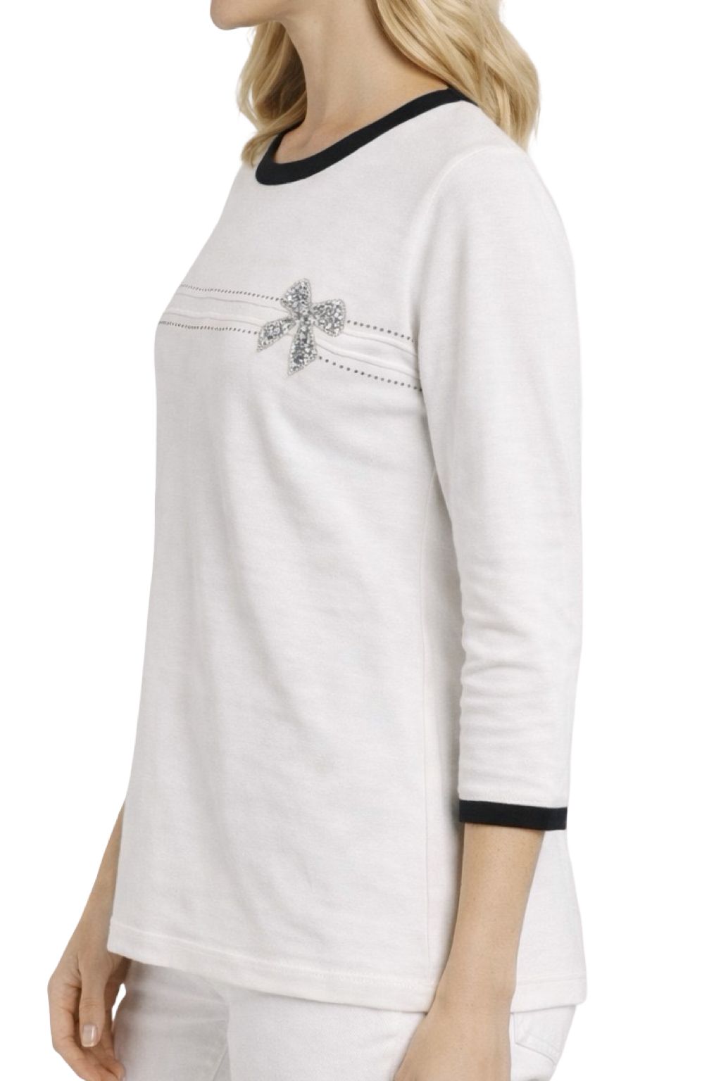 Maglia Rasata in Filo con Fiocco