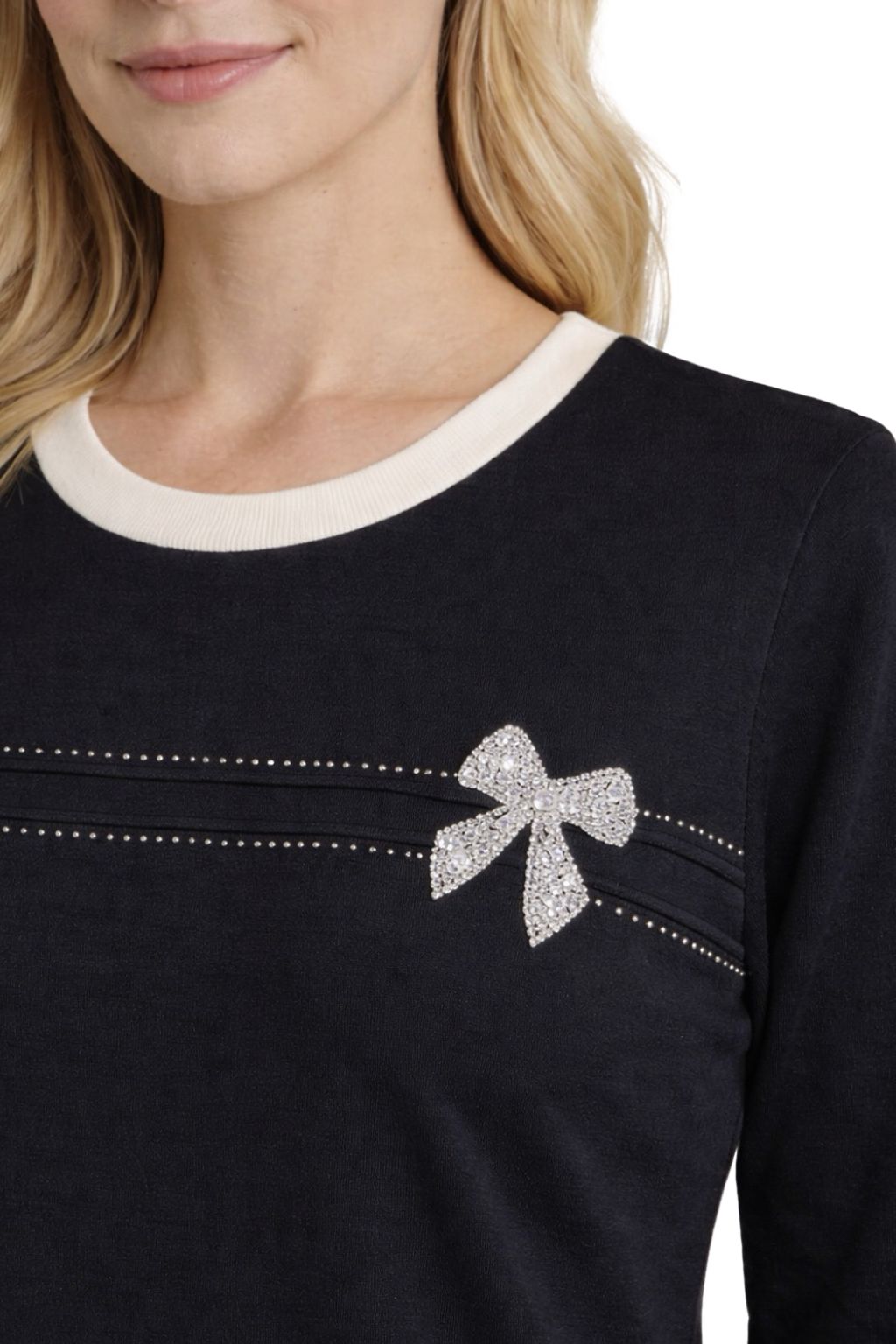 Maglia Rasata in Filo con Fiocco
