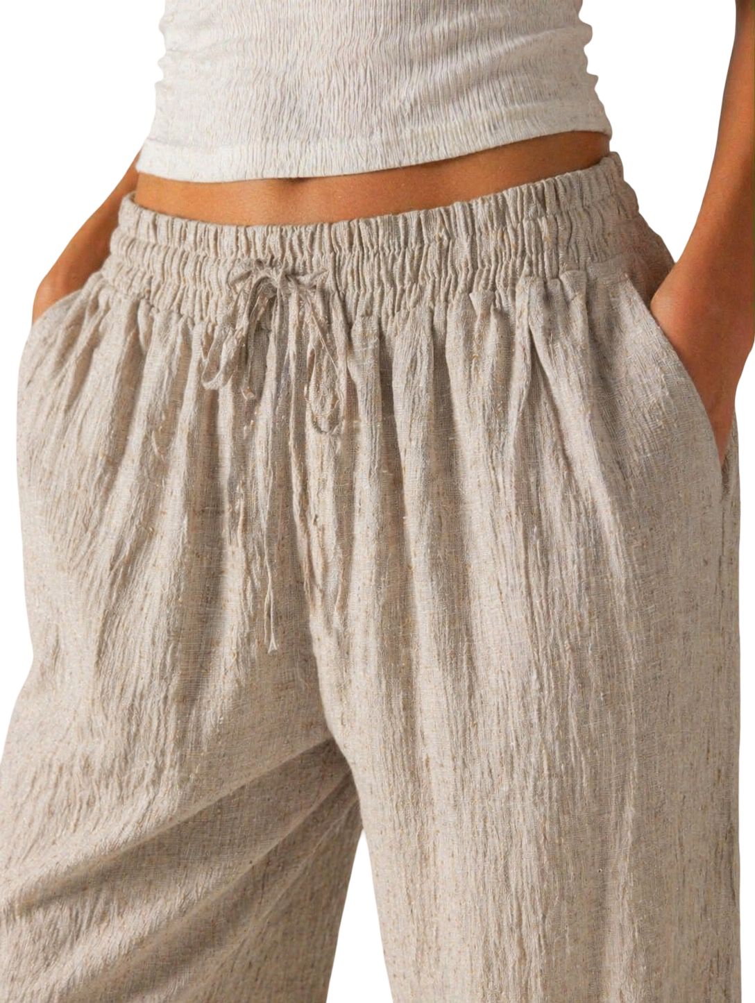 Pantaloni con Elastico in Vita