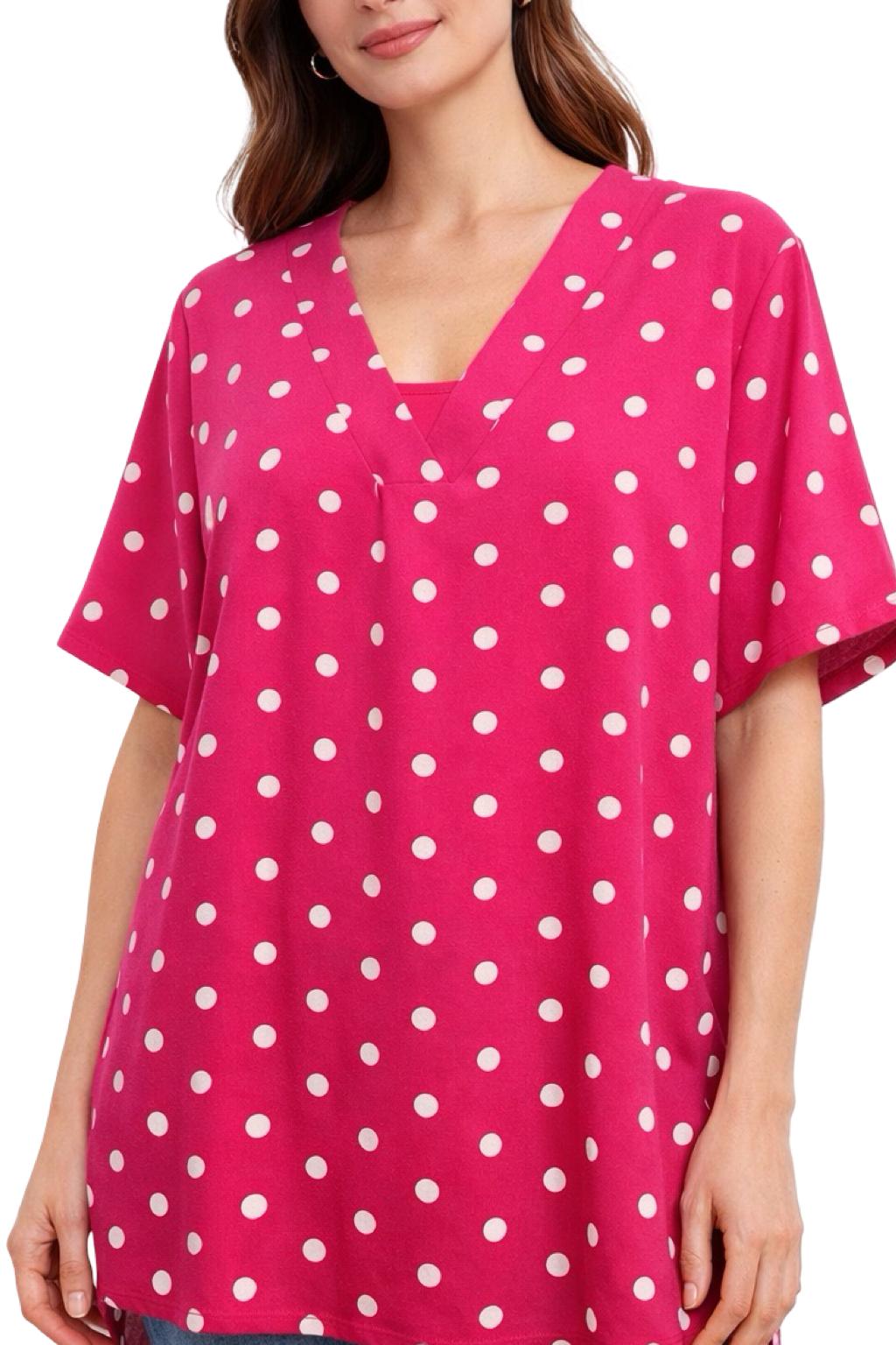 Blusa Pois Scollo a V