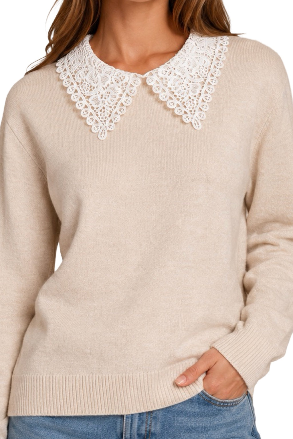 Maglia Colletto in Pizzo