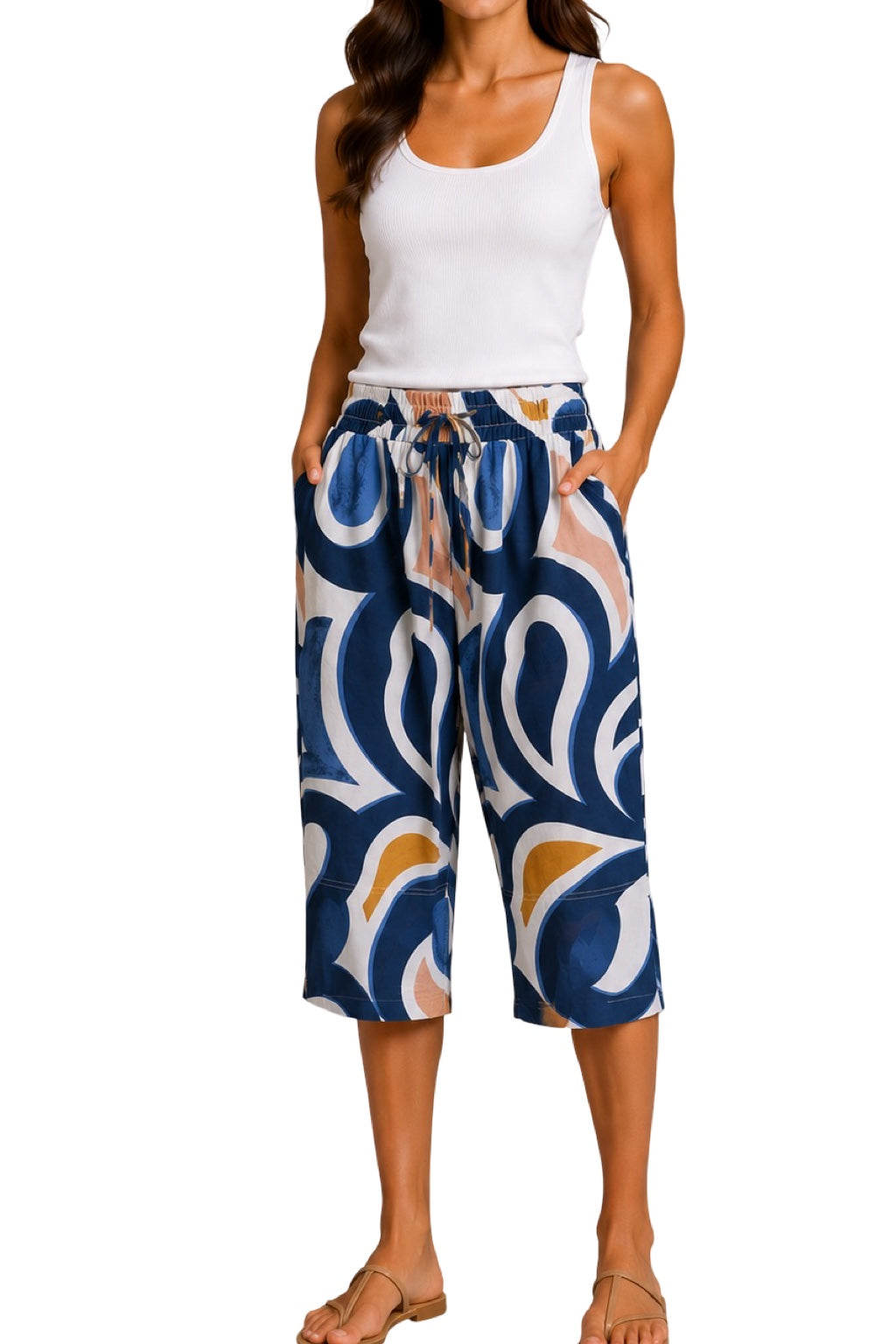 Pantaloni Capri Fantasia