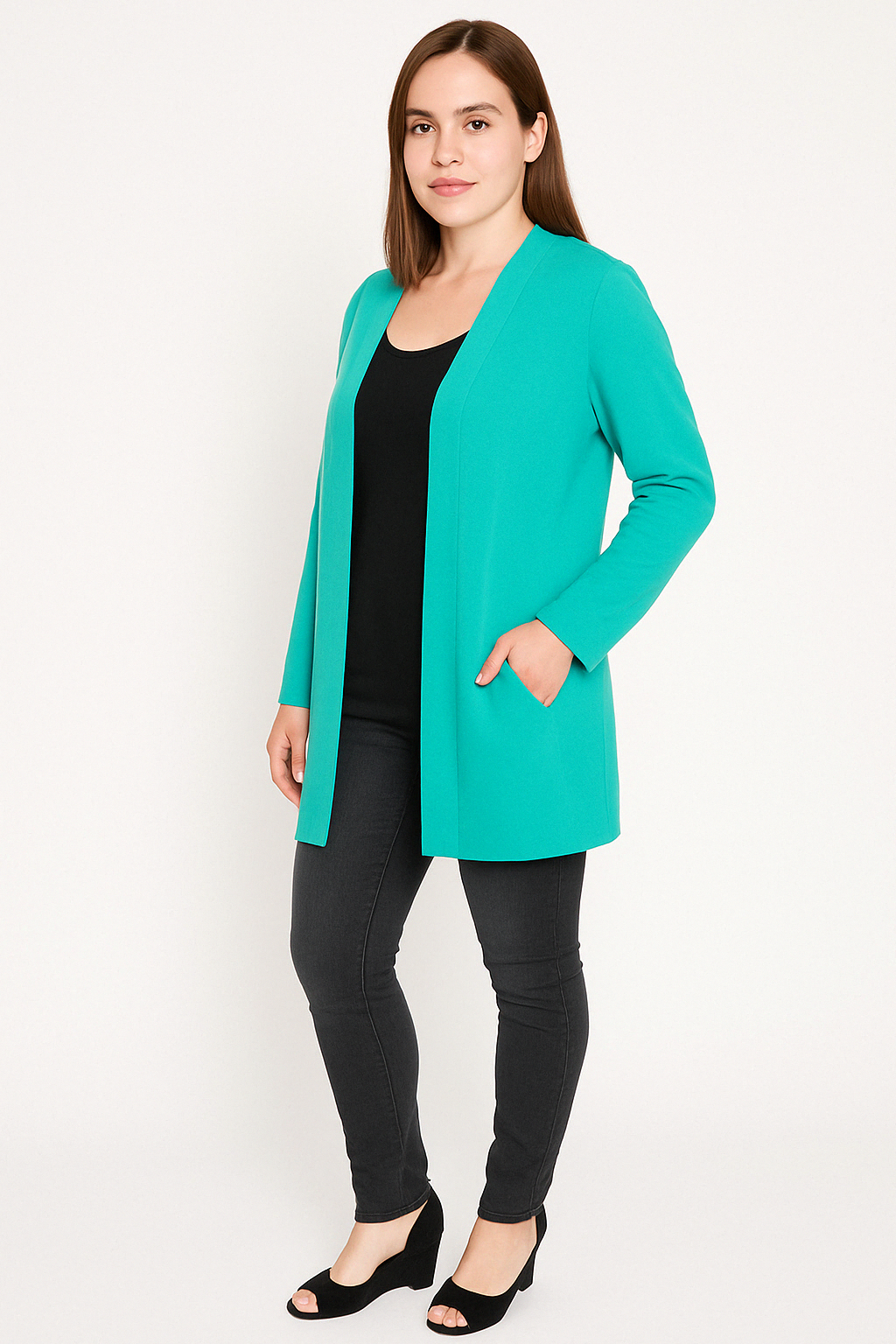 Cardigan lungo aperto