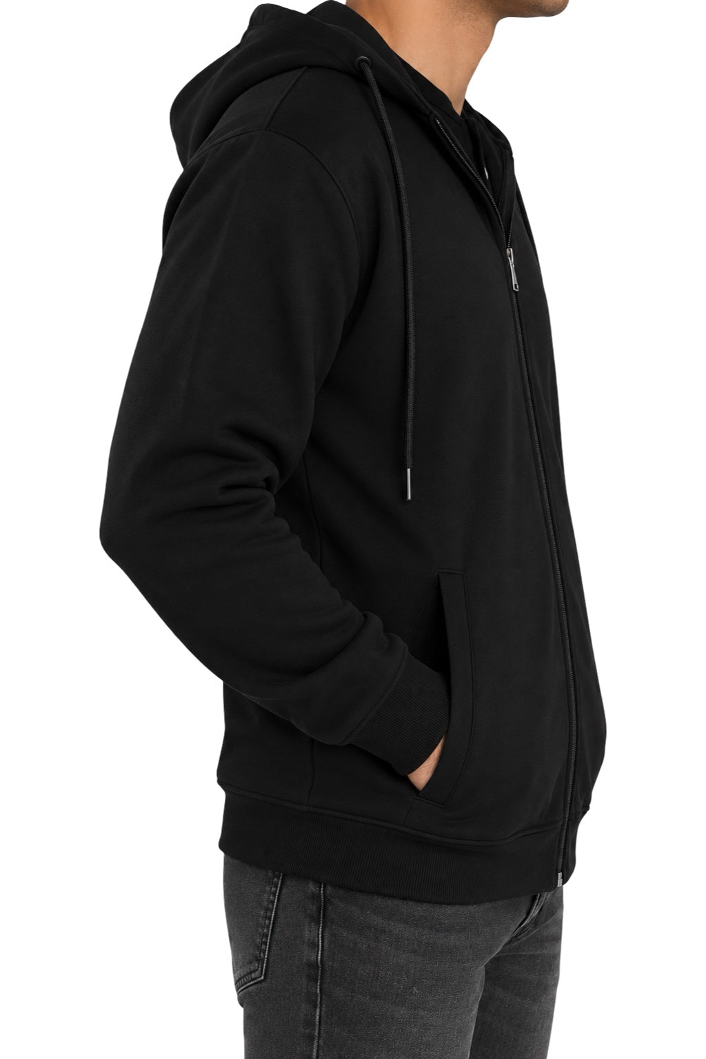 Felpa con zip e cappuccio Uomo