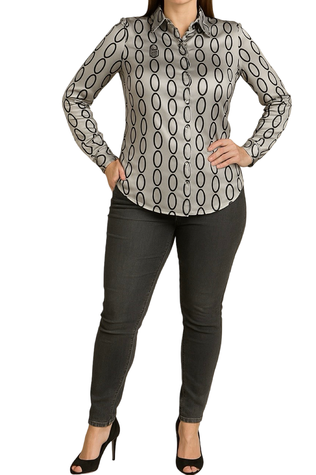 Camicia Raso Fantasia Anelli
