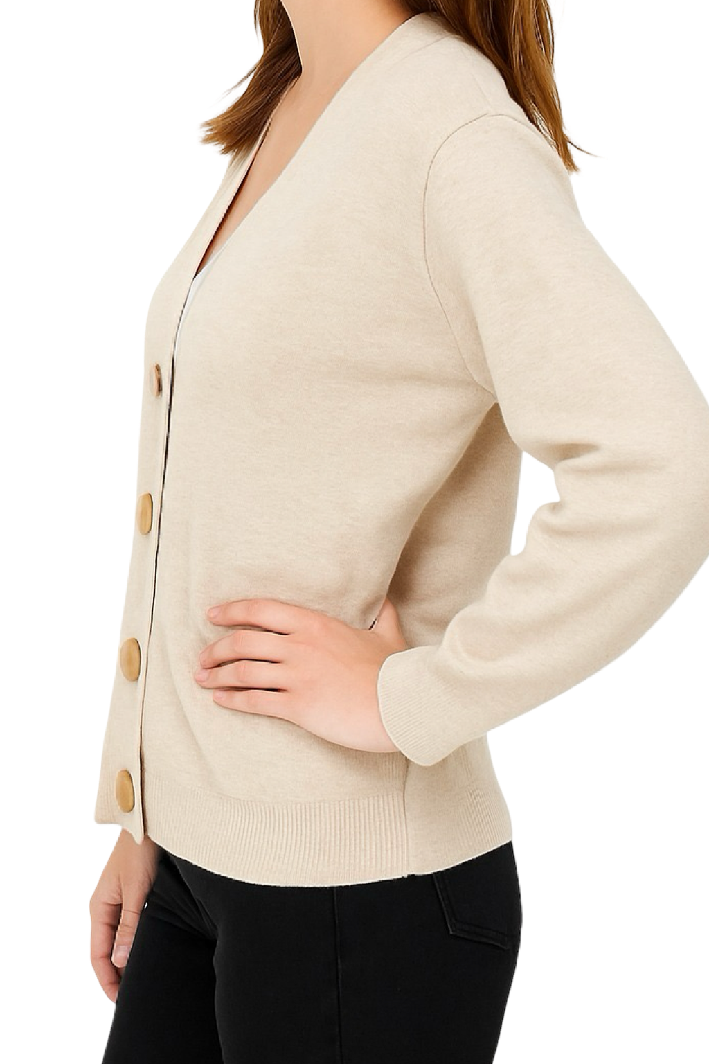 Cardigan Bottoni Dorati