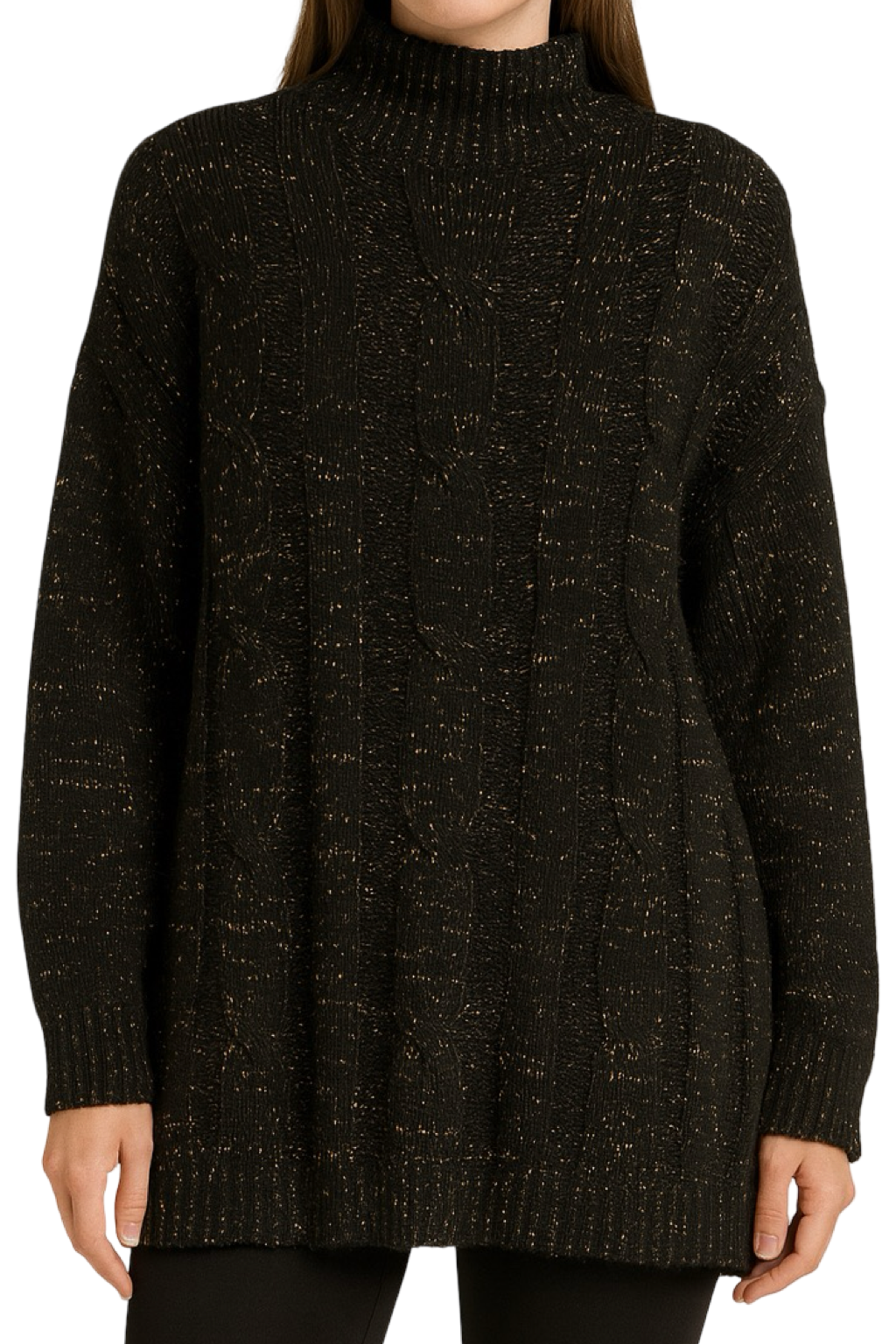 Maglione Lungo Glitter Natalizio