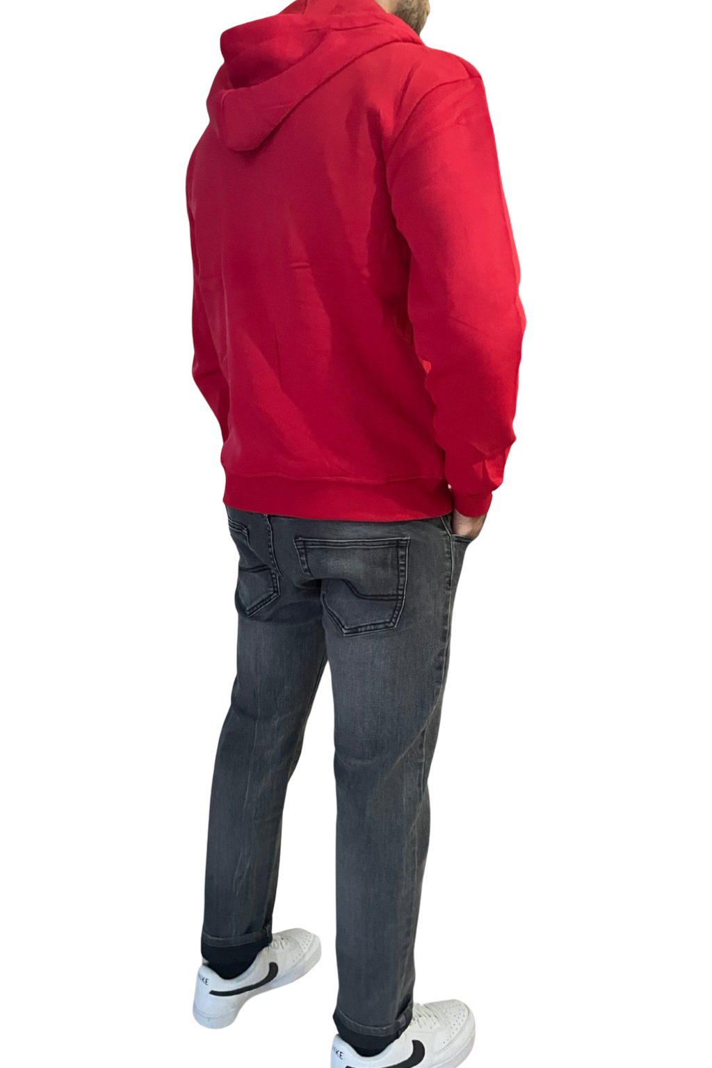 Felpa uomo con zip e cappuccio
