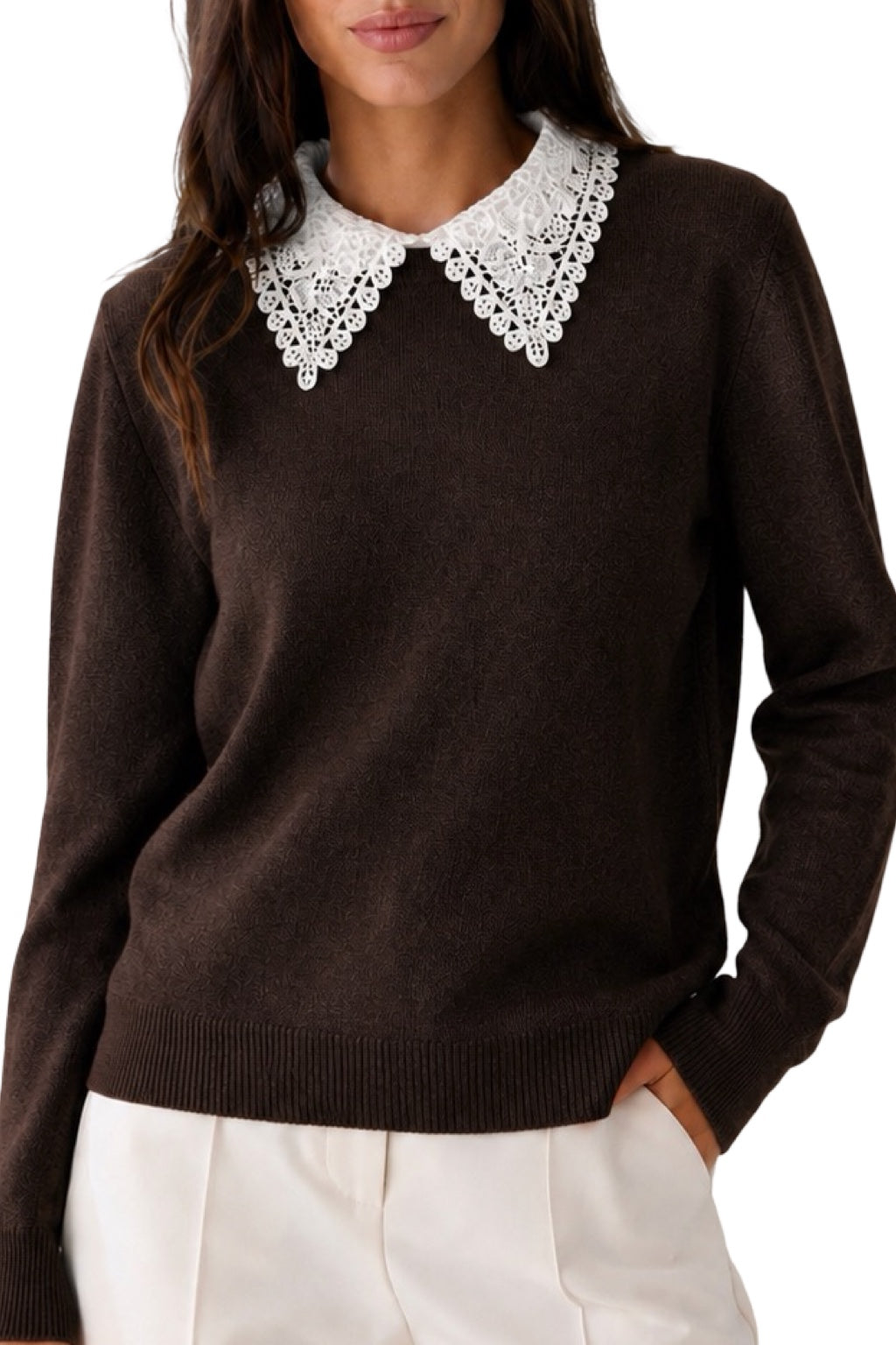 Maglia Colletto in Pizzo