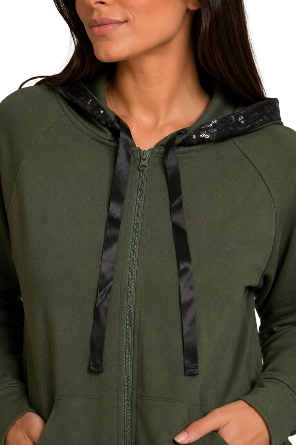Tuta donna Cappuccio Pailettes