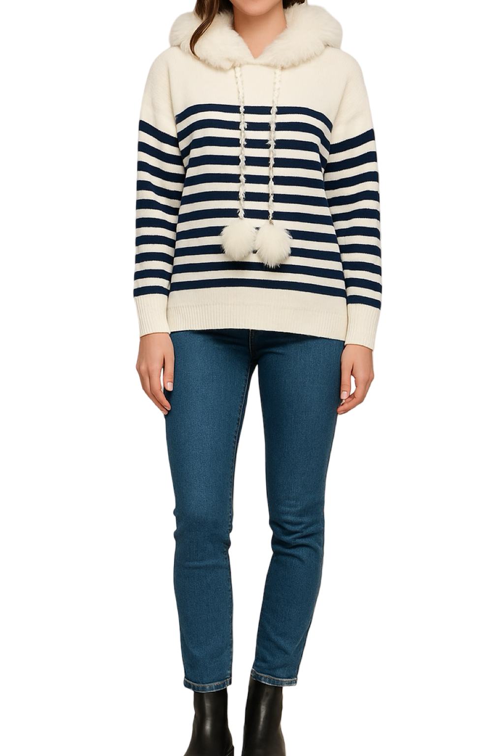 Maglione con pon pon