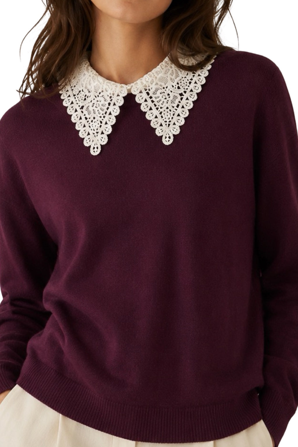 Maglia Colletto in Pizzo