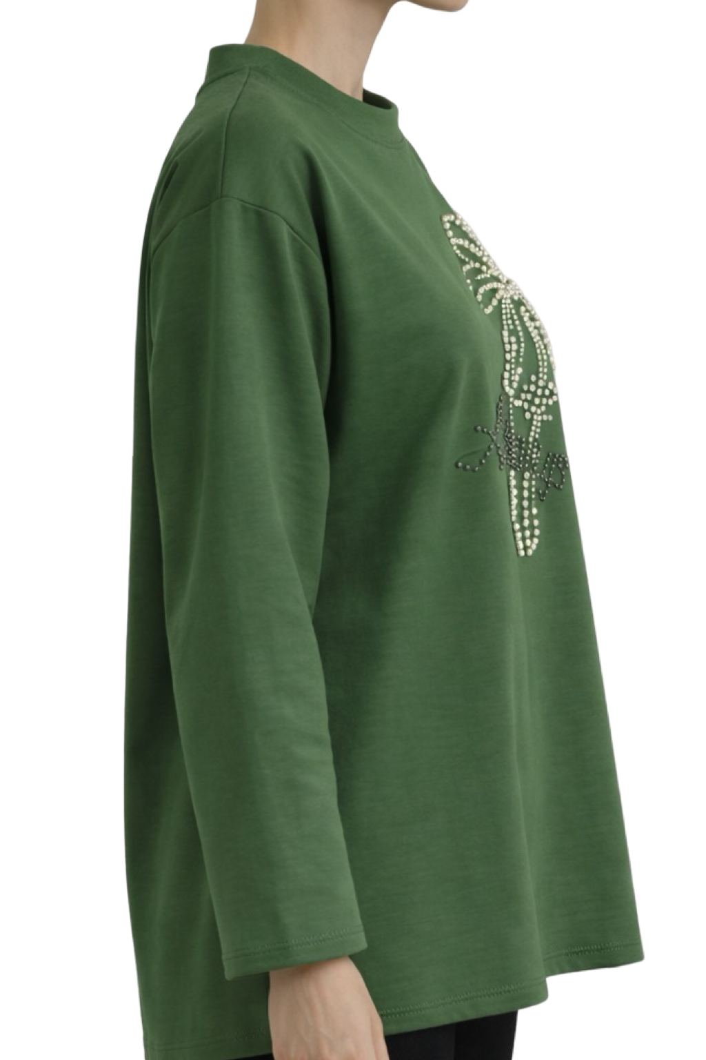 Maglia Camoscio con perline