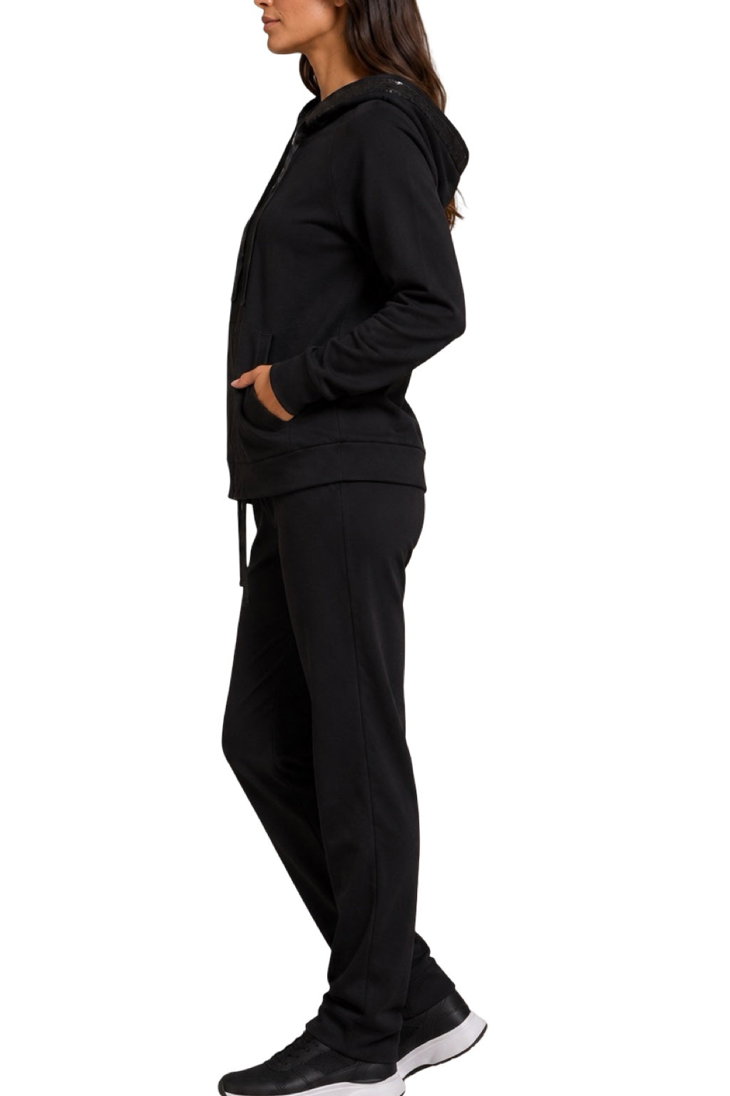 Tuta donna Cappuccio Pailettes