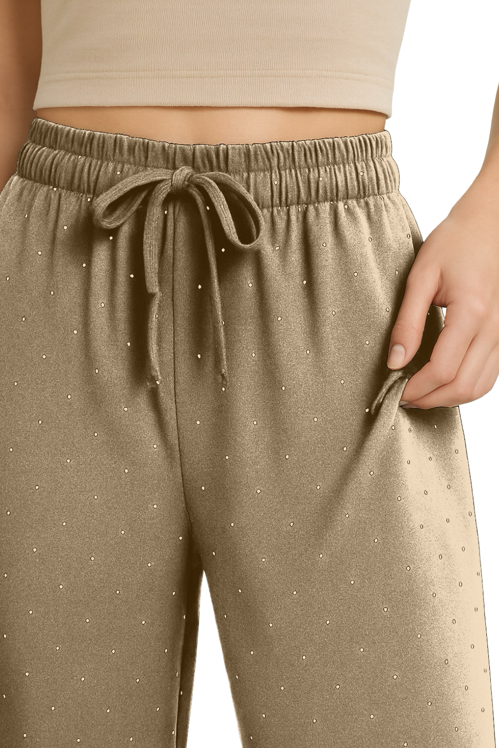 Pantaloni palazzo brillantini