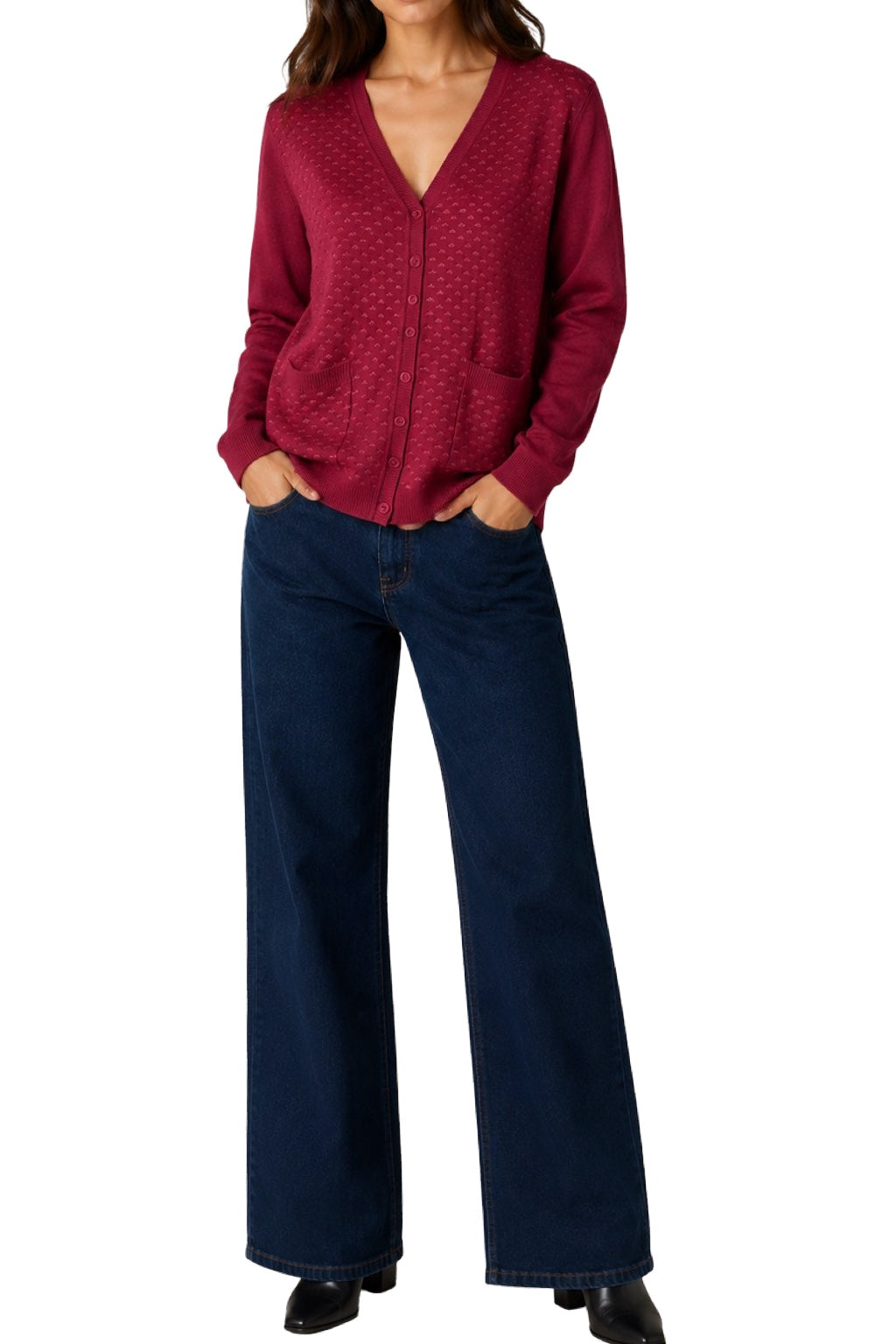 Cardigan Traforato con tasche