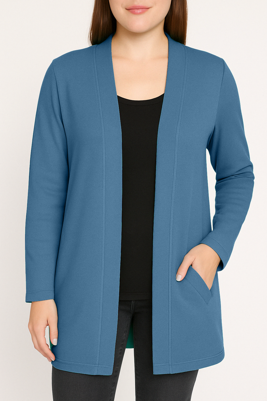 Cardigan lungo aperto