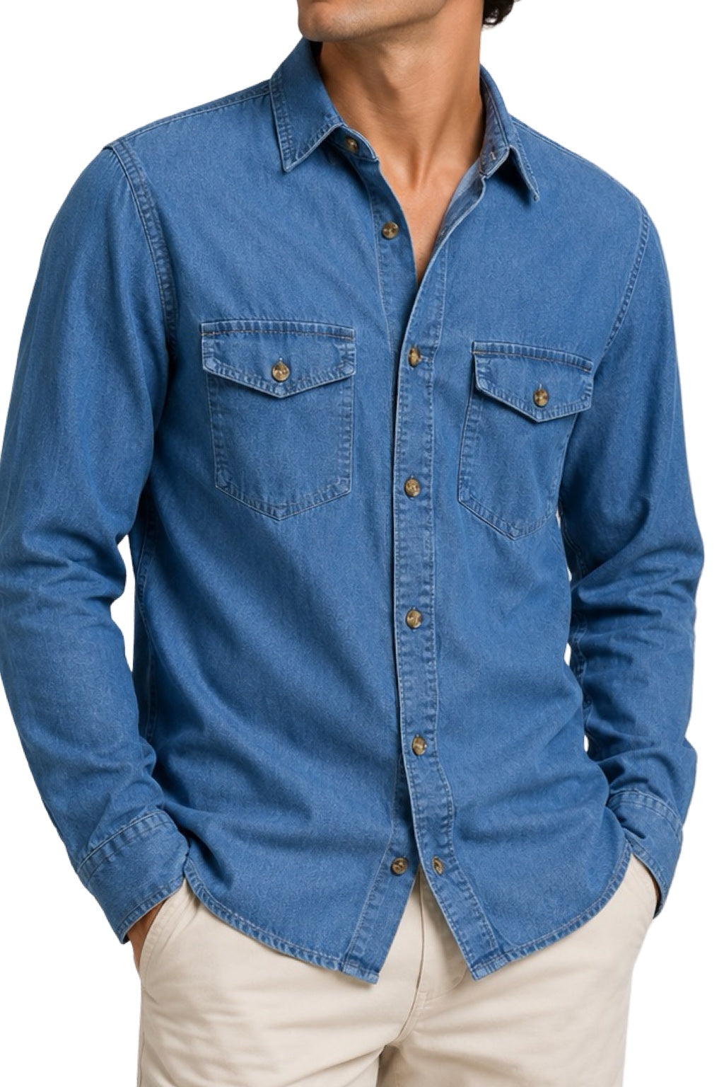 Camicia Jeans Uomo Chiara