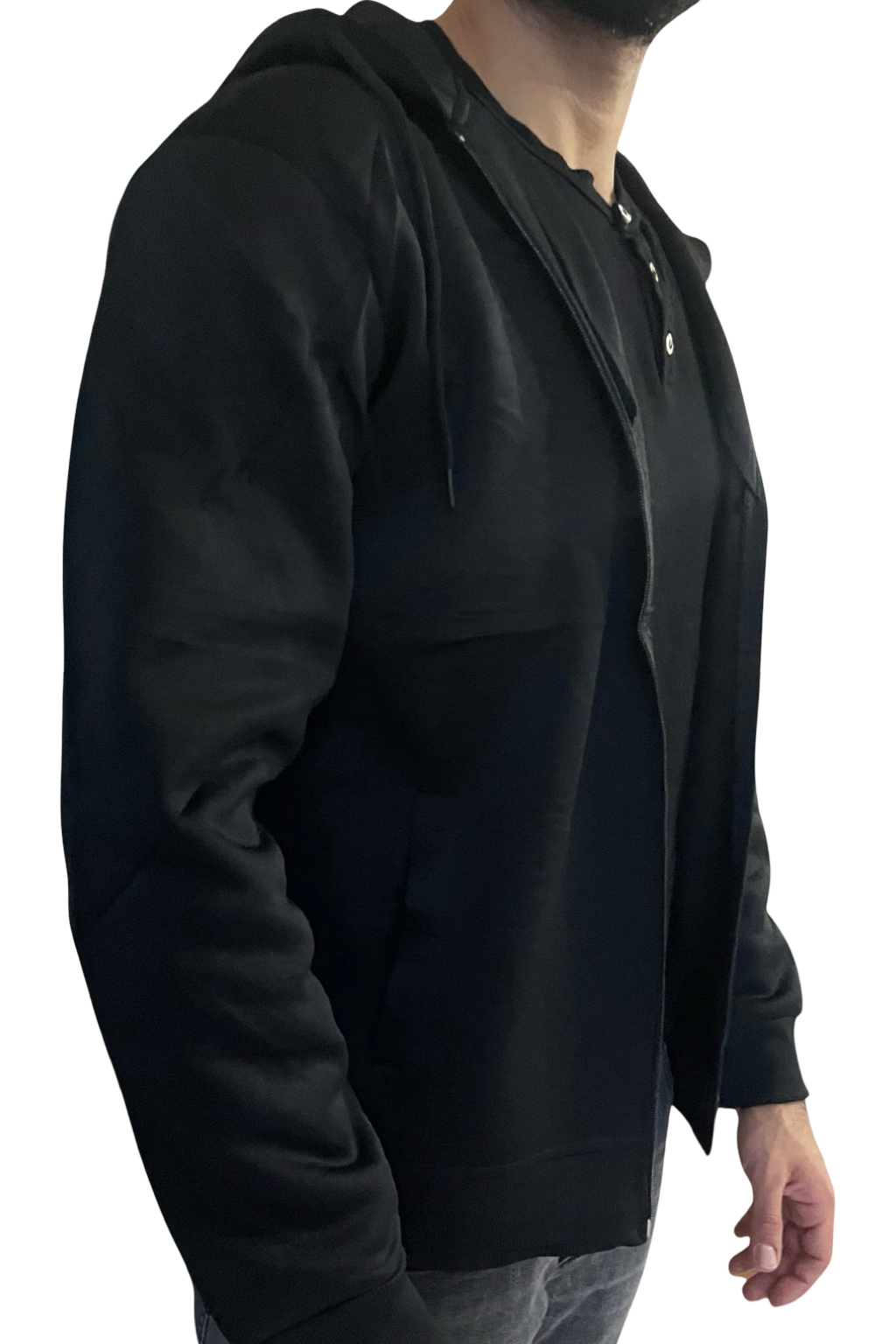 Felpa uomo con zip e cappuccio