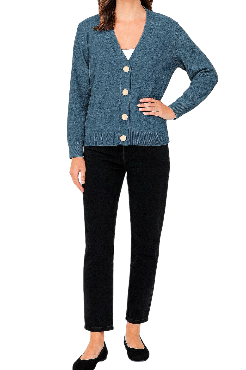 Cardigan Bottoni Dorati