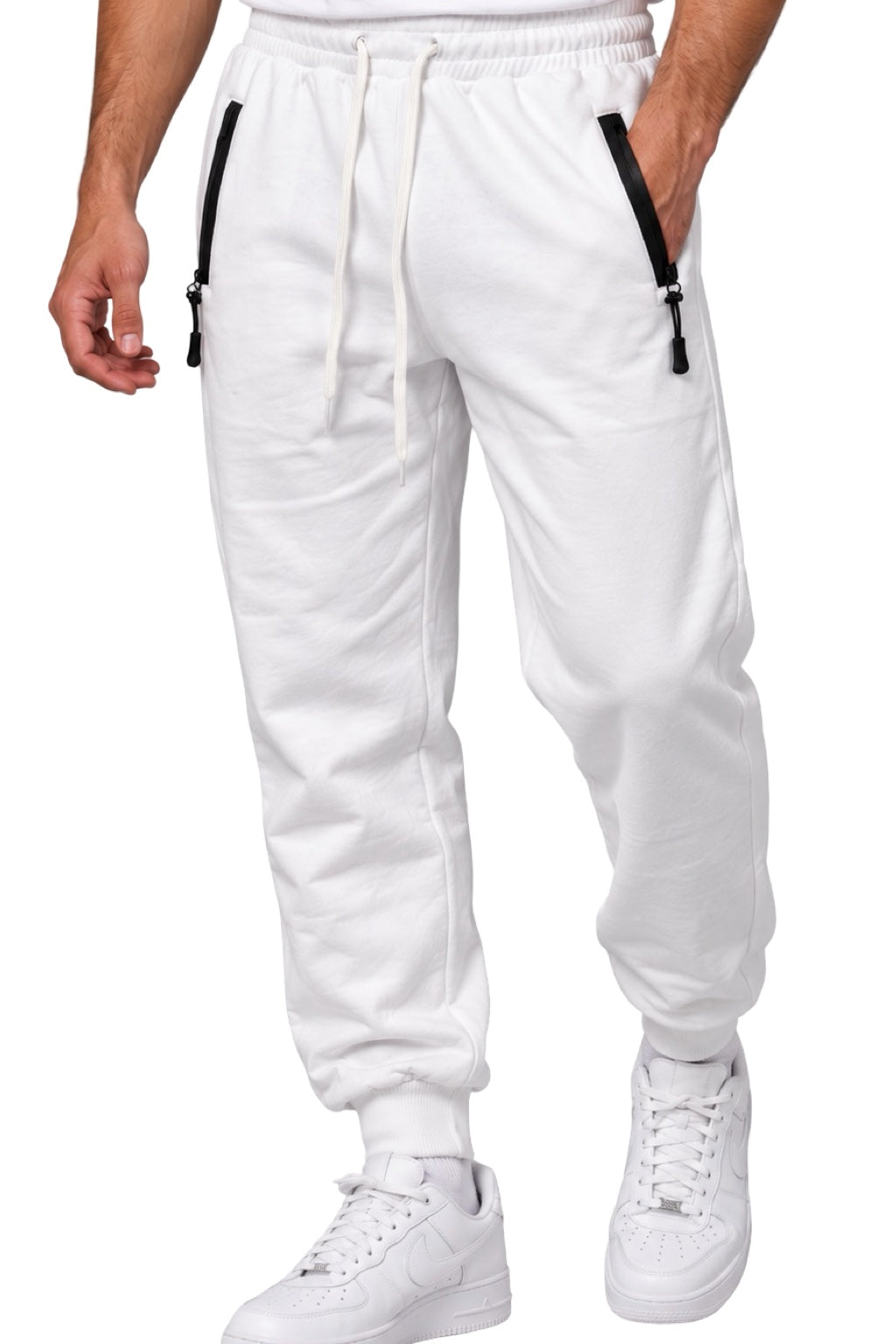 Pantaloni Uomo Sportivi Bianchi