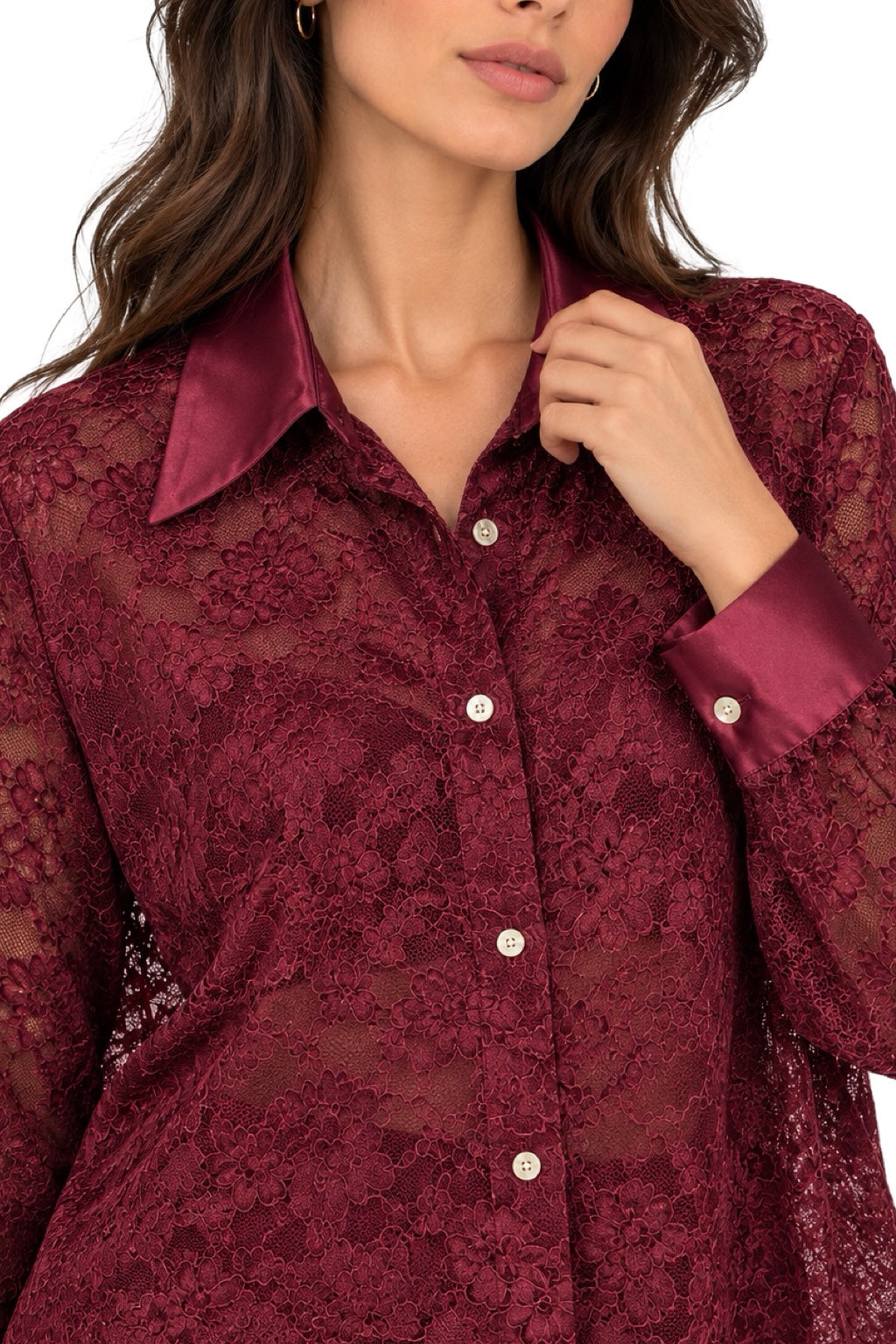 Camicia Riporto in Raso