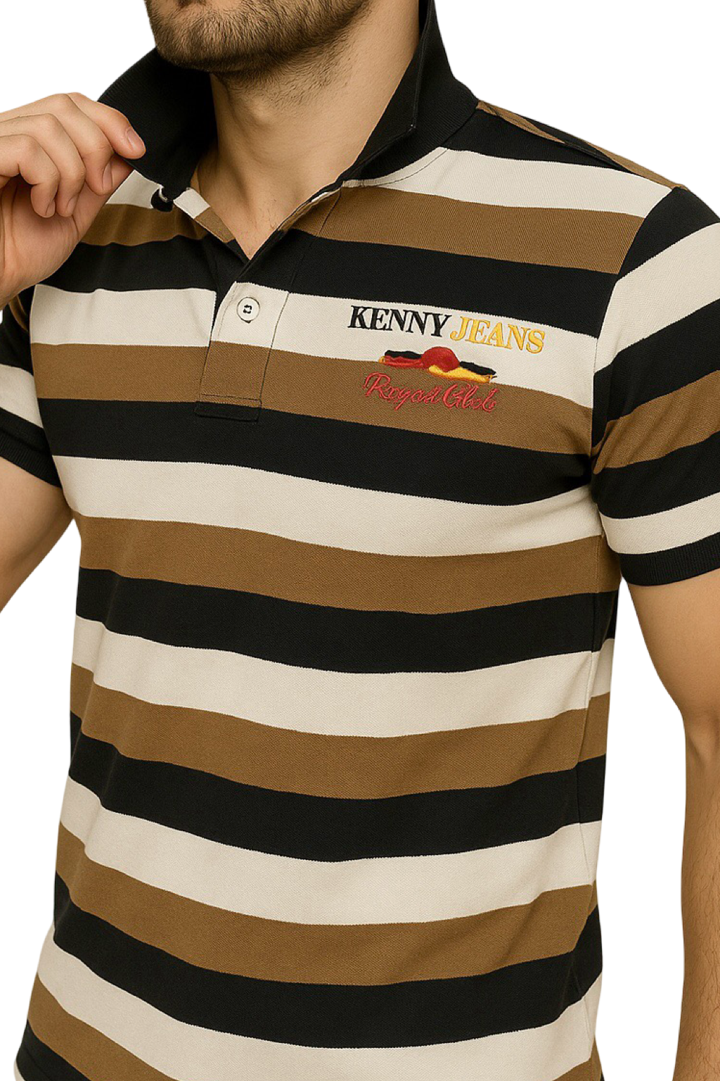 Polo a righe uomo