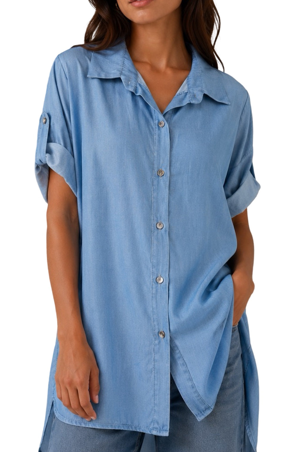 Camicia Lunga Jeans