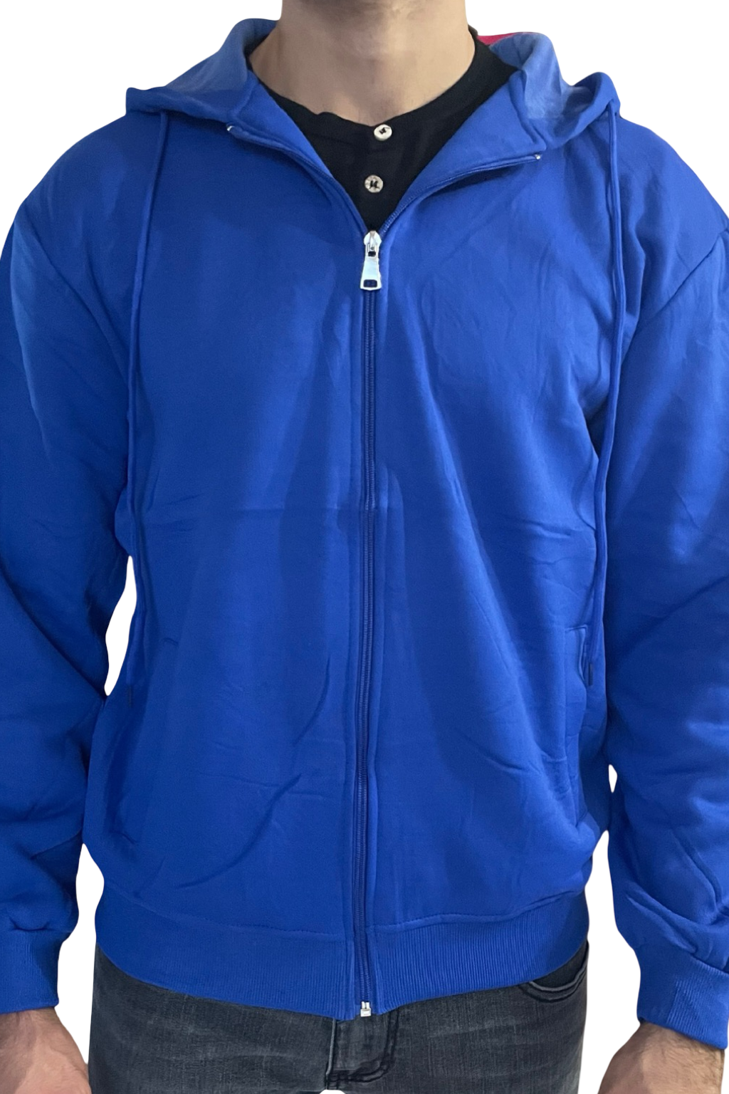 Felpa uomo con zip e cappuccio