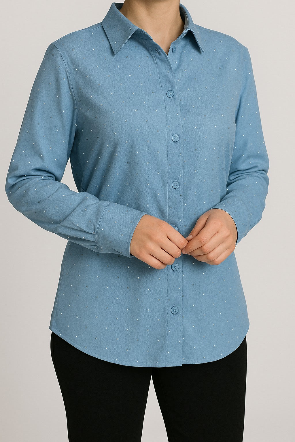 Camicia Jeans Brillantini