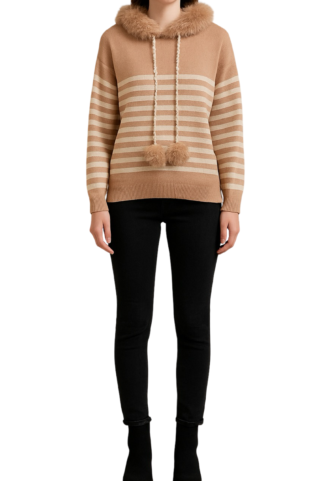 Maglione con pon pon