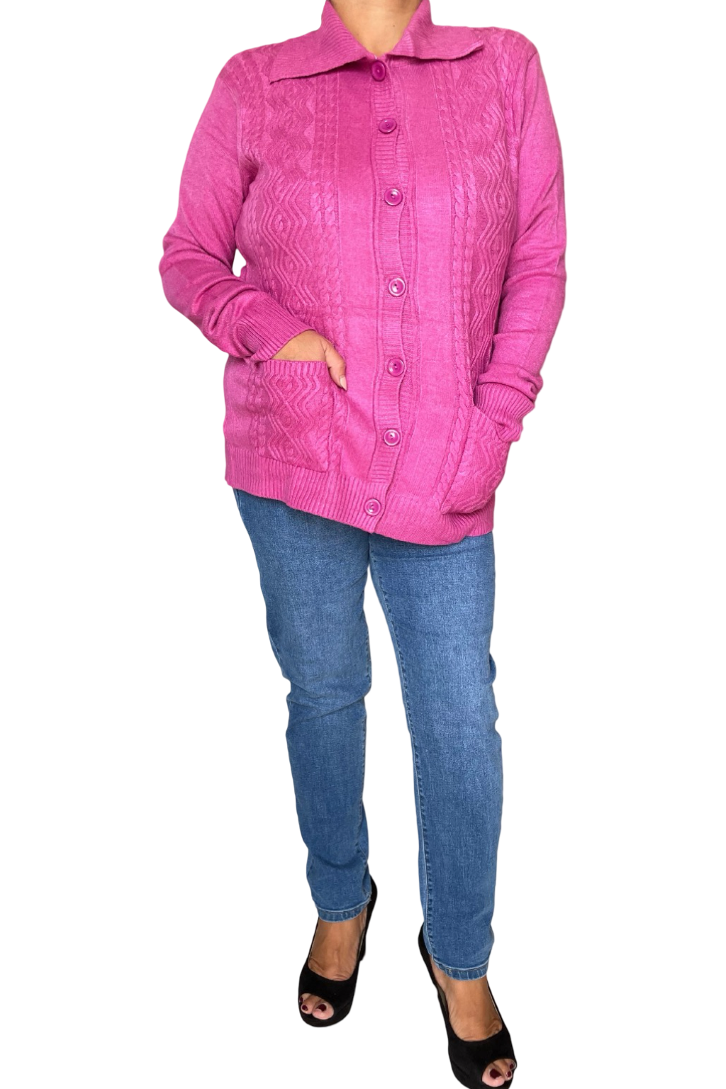 Cardigan con bottoni